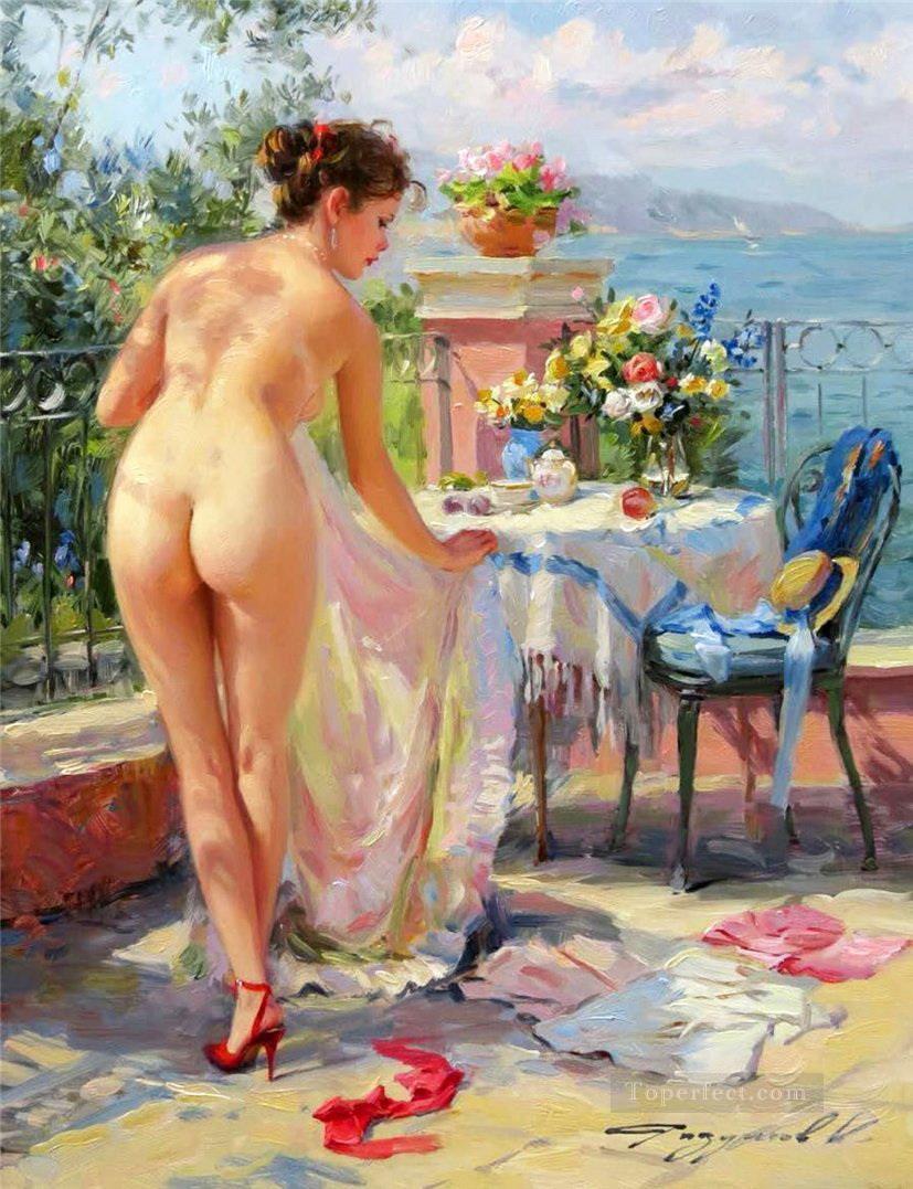 Pretty Woman KR 031 Impressionist nude Oil Paintings